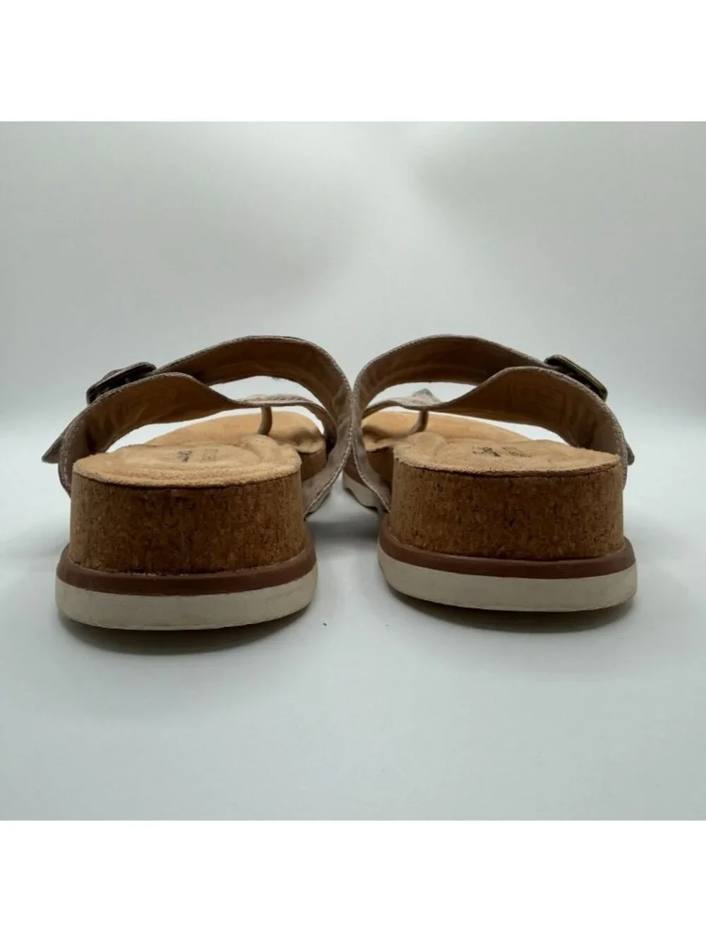 Clarks Brynn Madi Sandals Women Size 7M Sand Interest Leather Open Toe Shoes